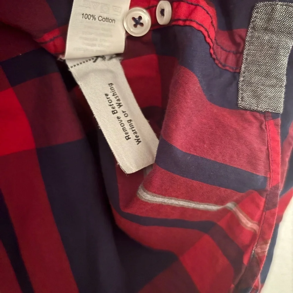 J.crew plaid cotton button up shirt XL
